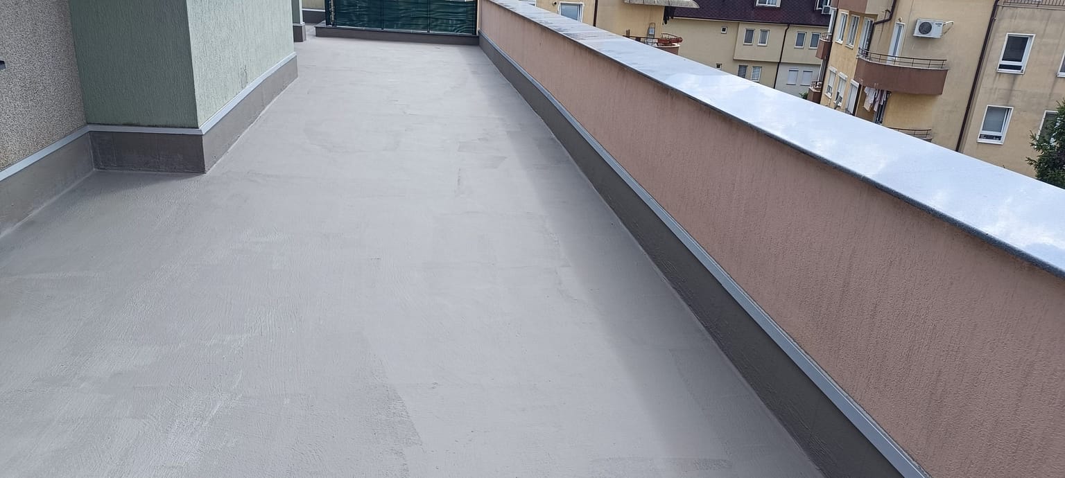 крайно изпълнение на ремонт на тераса 240 м2